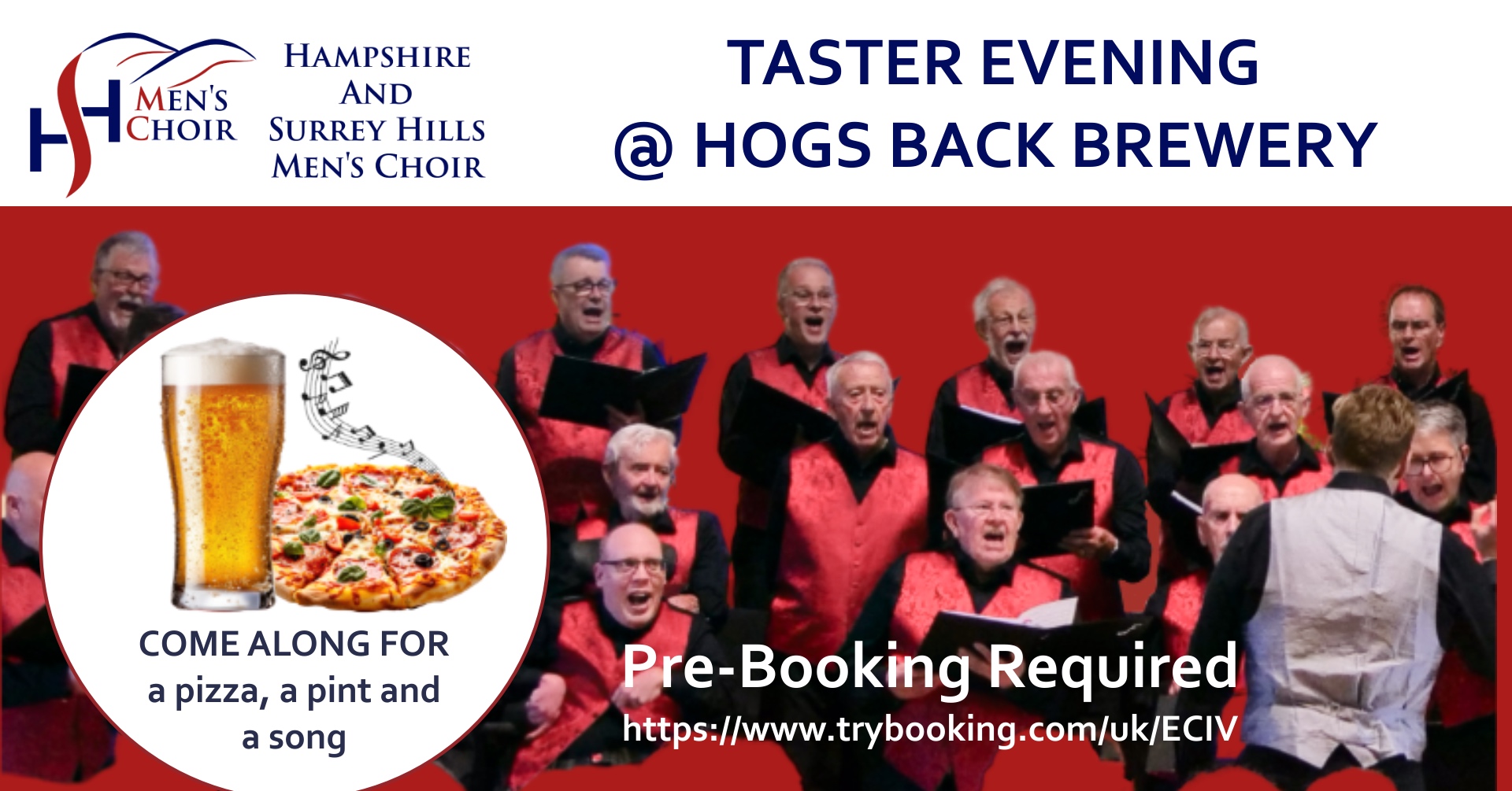 Announcing A Pizza, A Pint and A Song taster evening
